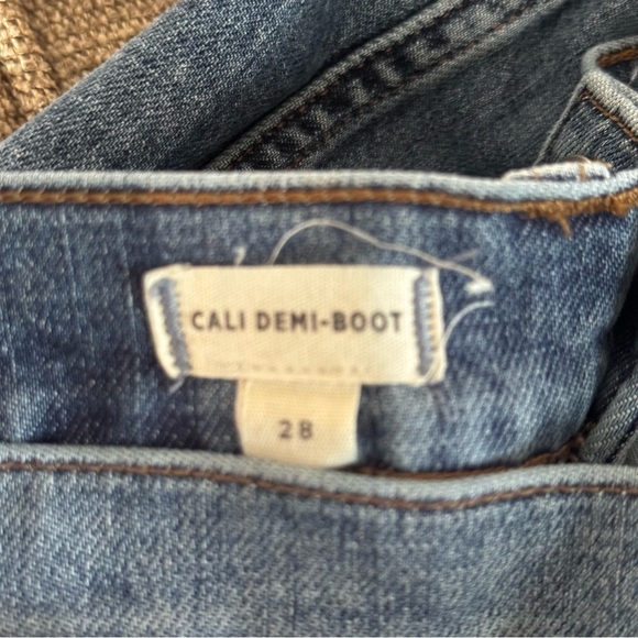 Madewell Cali Demi-Boot Frayed Leg Cotton Blend Jeans Size 28 - Picture 7 of 8